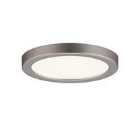 Paulmann 92948 Panel LED Areo, redondo, incl. 1x5 W, lámpara de techo, níquel mate, plafón, plástico, lámpara para sala de estar 3000 K