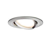 Paulmann 92958 Luminaria empotrable LED Nova Plus SmartHome Zigbee redonda, orientable, 6 W regulable, acero mate, Spot, aluminio-zinc, lámpara 2700 K