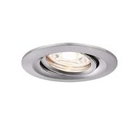 Paulmann 92972 Luminaria empotrable LED Nova Mini Plus Coin red., orientable 1x4,2 W EasyDim, acero mate, lámpara aluminio, blanco cálido 2700 K 42 W