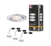 Paulmann 92975 Luminaria empotrable LED Nova Mini Plus Coin, set de 3, red., orientable 3x4,2 W EasyDim, aluminio, lámpara, blanco cálido 2700 K 126 W