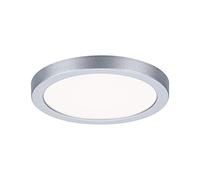 Paulmann 93037 Panel LED, luminaria empotrable Areo VariFit IP44 blanco neutro 118 mm redondo incl. 1x6,5 W, cromo mate, lámpara techo plástico 4000 K