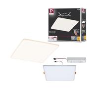 Paulmann 93062 Panel LED, luminaria empotrable Veluna VariFit IP44 3 Step Dim 215x215 mm cuadrado incl. 1x21 W lámpara techo satinado plástico 3000 K