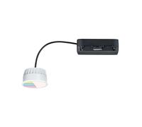 Paulmann 93075 Módulo de luz LED empotrable Smart Home Zigbee RGBW 400 lm 51 mm redondo i1 x 5,2 W regulable plástico satinado 2700 K Coin