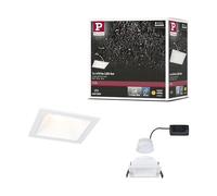 Paulmann 93128 - Foco empotrado (LED, 3-Step-Dim, IP44, cuadrado, 88 x 88 mm, 6 W, 470 lm, 230 V, 2700 K, color blanco