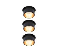 Paulmann Lámpara de techo Gil 3x6 W LED regulable negro-dorado 93379