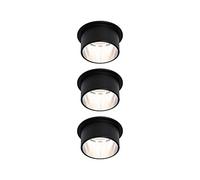 Paulmann Lámpara de techo Gil LED 3x6 W regulable negro-hierro 93383