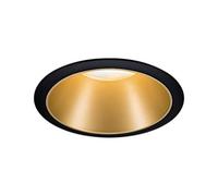 Paulmann 93395 Luminaria empotrable Cole fija, redonda, regulable, foco empotrable, negro mate, oro, Spot, aluminio, plástico, lámpara empotrable GU10