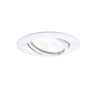 Paulmann 93411 Luminaria empotrable LED Base, redondo, orientable, incl. 1x5 W, foco empotrable, juego, blanco, foco, metal, lámpara empotrable 3000 K GU10