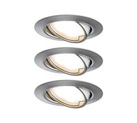 Paulmann Base foco empotrado LED 3 ud, hierro