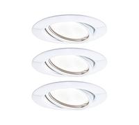 Paulmann 93422 Luminaria empotrable LED Base, redondo, incl. 3x5 W, foco empotrable, blanco, foco, metal, lámpara empotrable 3000 K GU10