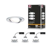 Paulmann 93679 Nova Plus LED lámpara empotrada in oin luz individual orientable angular 84x84mm 50° 6W 230V regulable 2700K aluminio foco empotrado lámpara empotrada