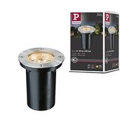Paulmann 93788 Juego de luminarias empotrables en el suelo, focos empotrables 230 V, foco LED, blanco cálido, acero inoxidable, set de 1 ud., 1x1,2 W 230 V, con fuente de luz incluida, exterior
