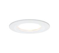 Paulmann 93869 Luminaria empotrable LED, Coin, foco empotrable plano Slim proyector de techo redondo 6,8 W, blanco, lámpara empotrable regulable, IP44 resistente a salpicaduras de agua