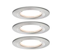 Paulmann Nova Plus Coin fija, 3 lámparas, hierro, IP44, 2700 K, atenuable
