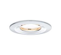 Paulmann 93883 Luminaria empotrable LED, Coin, foco empotrable plano Slim, proyector de techo redondo 6,8 W, cromo, lámpara empotrable regulable, IP65 resistente a chorros de agua