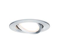 Downlight empotrable LED redondo Nova Plus Coin (6,8 W, Ø x Al: 8,4 x 4,5 cm, Aluminio, Blanco cálido)