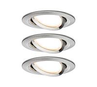 Paulmann 93902 Nova Plus LED lámpara empotrada in oin luz individual orientable redonda 84mm 50° 6W 230V regulable 2700K aluminio foco giratorio empotrado lámpara empotrada