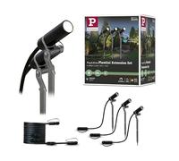 Paulmann 941.56 Juego de ampliación foco exterior Plug & Shine Plantini 3000 K 24 V antracita, aluminio 94156 Luminaria exterior, iluminación con focos, iluminación para jardín