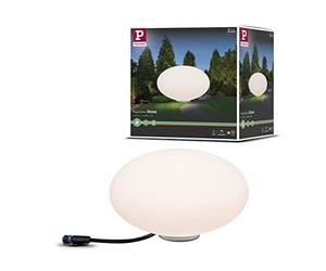 Paulmann 941.75 Objeto luminoso exterior Plug & Shine Stone IP67 3000 K 235 lm 24 V, luminaria esférica, luminaria exterior, iluminación para el jardín, iluminación para la terraza 94175