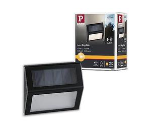 Paulmann 94234 Luminaria solar para escalones/escaleras, luminaria exterior LED incl. 1x0,05 W, antracita, plástico 3000 K blanco cálido