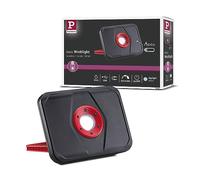 Paulmann 94287 Luminaria con batería LED Outdoor Worklight, cuadrado, incl. 1x5 W, luz móvil, negro/rojo, lámpara batería, plástico, sin cable, 6500 K