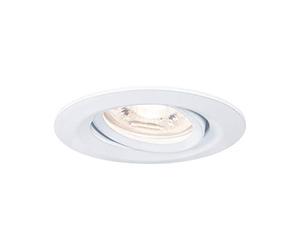 Paulmann 94292 Luminaria empotrable Nova Mini LED Coin redonda, orientable 1x4 W, foco techo, blanco mate, empotrable, alu., blanco cálido 2700 K 4 W