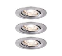 Paulmann Luminaria empotrable Nova Mini 94295 - set de 3 redonda orientable 3×4W acero mate 2700K