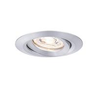 Paulmann 94296 Luminaria empotrable Nova Mini LED Coin redonda orientable 1x4 W, foco techo, alu. torneado, empotrable, alu., blanco cálido 2700 K 4 W