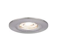 Paulmann 94300 Luminaria empotrable Nova Mini LED Coin redonda, fija 1x4 W, foco de techo, acero mate, empotrable, aluminio, blanco cálido 2700 K 4 W