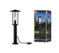 Paulmann 94322 Luminaria exterior LED Plug & Shine Classic, baliza, IP44 incl. 1x2 W, regulable, clara, metal, 3000 K E14