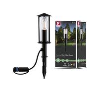 Paulmann 94323 Luminaria exterior LED Plug & Shine Classic, minibaliza, IP44 incl. 1x2 W, regulable, clara, metal, 3000 K E14