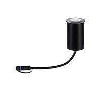 Paulmann 94369 Plug & Shine LED luz exterior empotrada en el suelo IP67 3000K 11W gris regulable sistema de iluminación de jardín aluminio