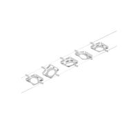Paulmann 94420 Juego de cables CorDuo LED RoundMac DC incl. 5x4,5 vatios extensible cromado mate, cable metálico cromado 3000 K