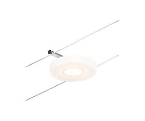 Paulmann 94427 CorDuo Sistema de cable LED Spot DiscLED DC incl. 1x4,5 W extensible cromado mate, cable metálico cromado 3000 K