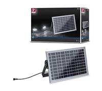 Paulmann 94551 Park + Light - Lámpara de exterior (IP65, máx. 5 W, luz solar, accesorio para garaje), color plateado