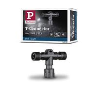 Paulmann 94584 Luminaria exterior Park + Light unión en T IP67 1-in/2-out máx. 24W unión en T negro accesorio plástico luz para garaje