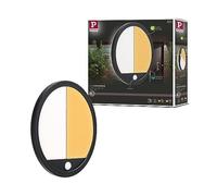 Paulmann 94708 Luminaria exterior LED panel Smart Home Zigbee Lamina sensor IP44 redonda 280mm 2200-3000K 14W 1150lm negro, plástico, Tunable Warm