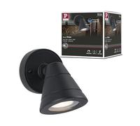 Paulmann 94734 Luminaria exterior LED, aplique Trian resistente al agua de mar IP44 redonda 100x125 mm máx. 35W 230V antracita aluminio s/lámpara GU10