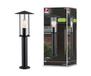 Paulmann 94737 Luminaria ext. LED baliza Classic resp. con los insectos IP44 500mm 2200K 4,3W 420lm 230V negro E27, metal, luz dorada, baliza jardín