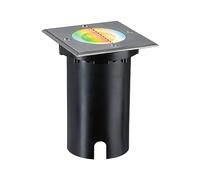 Paulmann 94846 Luminaria exterior LED empotrable en suelo Smart Home Zigbee Floor IP67 cuad. 110x110mm RGBW+ 4,9W 300lm 230V acero mate, lámpara ext.