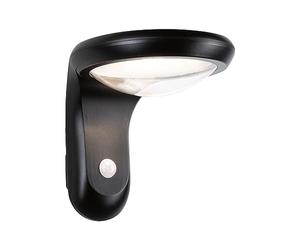 Paulmann 94854 Aplique exterior LED Solar Diskola, detector mov., IP44 180x234mm 3000K 3,5W 400lm antracita, plástico, lum. exterior, luminaria solar