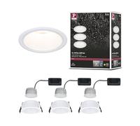 Paulmann 94870 Luminaria empotrable LED 3-Step-Dim Cole set básico juego de 3 uds. IP44 redondo 88 mm Coin 3 x 6 W 3 x 470 lm 230 V 2700 K blanco
