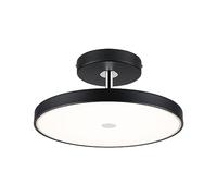 Paulmann 96776 Plafón LED Smart Home Zigbee Hildor 2700K 2000lm 230V 25W regulable, negro mate, cromo