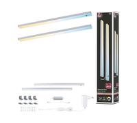 Paulmann 98609 Luminaria bajo mueble LED Inline juego de 2 uds. 2 x 4 W 350 x 26 mm 2 x 350 lm 24 V cromo mate Tunable White