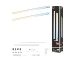 Paulmann 98611 Luminaria bajo mueble LED Inline juego de 2 uds. 2 x 4 W 350 x 26 mm 2 x 350 lm 24 V blanco mate Tunable White