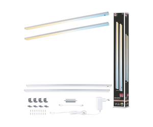 Paulmann 98617 Luminaria bajo mueble LED Inline juego de 2 uds. 2 x 6 W 550 x 26 mm 2 x 500 lm 24 V cromo mate Tunable White
