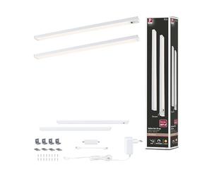 Paulmann 98624 Luminaria bajo mueble LED Inline juego de 2 uds. 2 x 4 W 350 x 26 mm 2 x 350 lm 24 V blanco mate 3000 K regulable