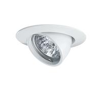 Paulmann 98773 Luminaria empotrable Premium Line 51 mm, foco empotrable inclinable, blanco, lámpara empotrable máx. 1x50 W, luz empotrable bajo voltaje 12 V, foco GU5,3, montaje empotrado en techo
