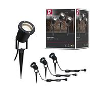 Paulmann 988.97 Juego de 3 focos Special Line Garden IP44 GU10 blanco cálido 3x3,5 W 98897 LED, iluminación exterior, estaca, iluminación para jardín, luminarias de jardín, exterior