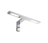 Paulmann 99385 Luminaria de espejo y armario LED Galeria, aplique, foco Double Hook 2x32 W, baño, cromo, iluminación de armarios, in uente de luz